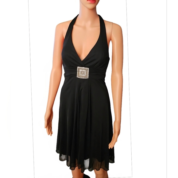 Speechless Black Backless Halter Dress - Picture 1 of 7